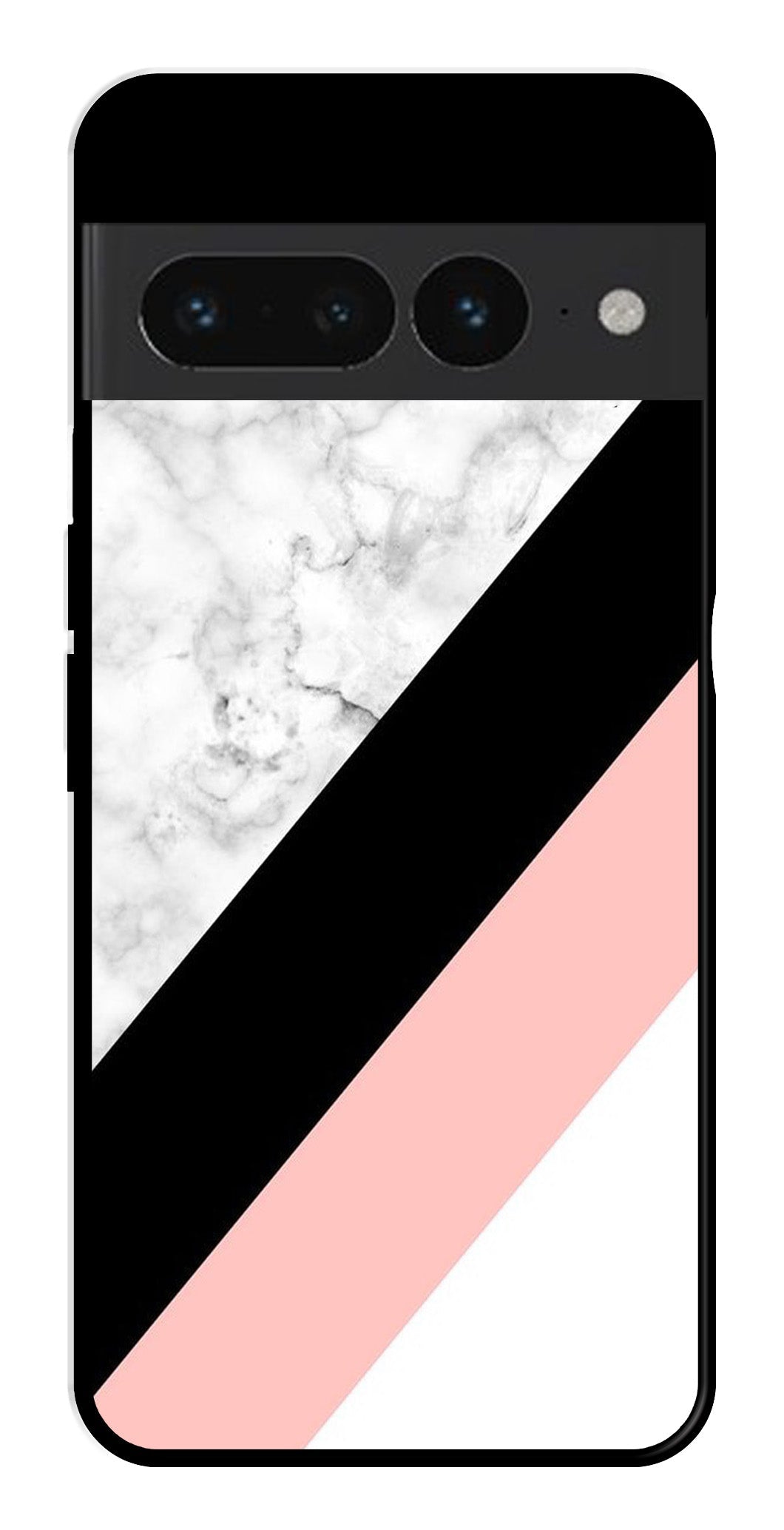 Marble Design Metal Mobile Case for Google Pixel 7 Pro   (Design No -24)