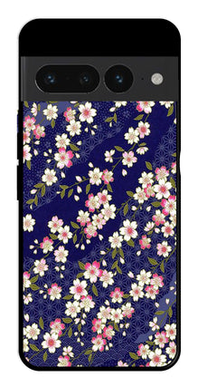 Flower Design Metal Mobile Case for Google Pixel 7 Pro