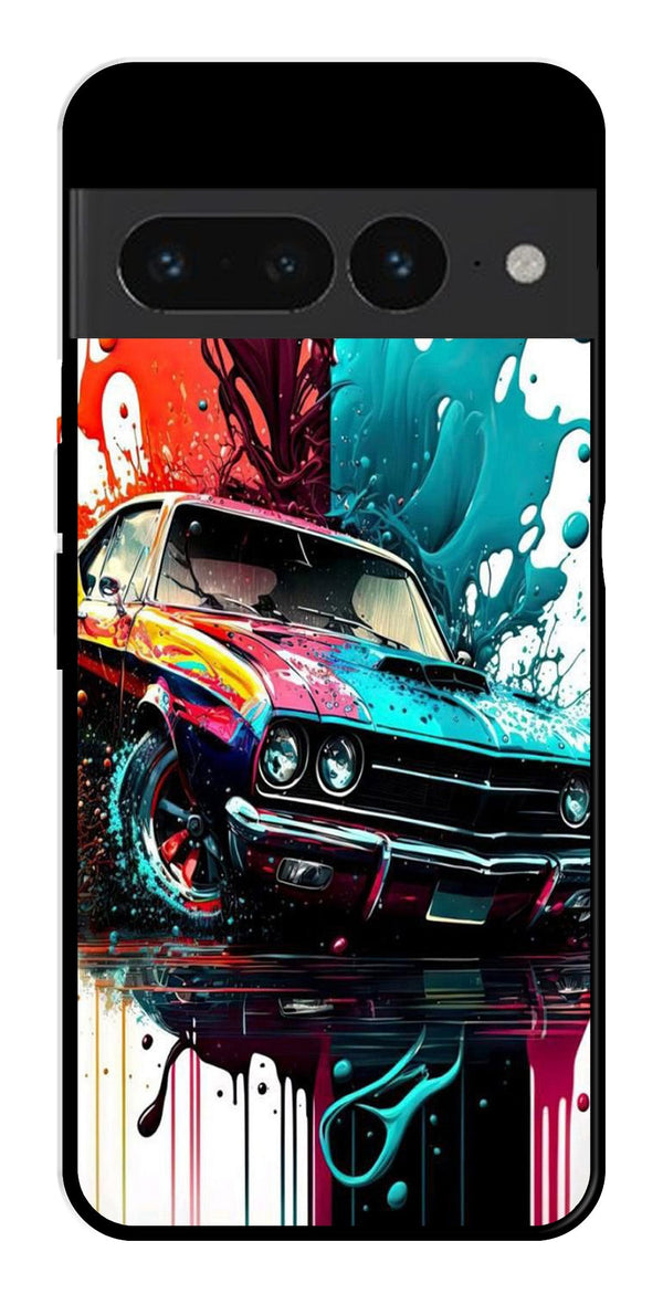 Vintage Car Metal Mobile Case for Google Pixel 7 Pro   (Design No -29)