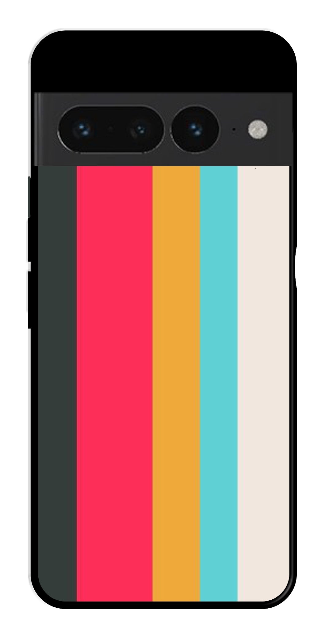 Muted Rainbow Metal Mobile Case for Google Pixel 7 Pro   (Design No -31)