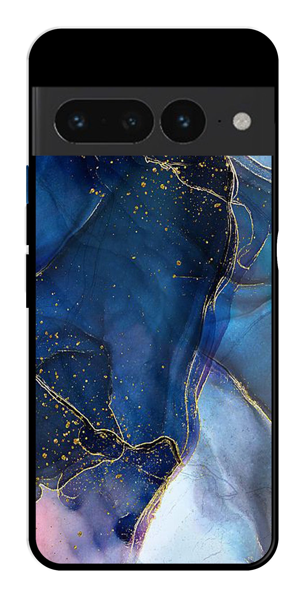 Blue Marble Metal Mobile Case for Google Pixel 7 Pro   (Design No -34)