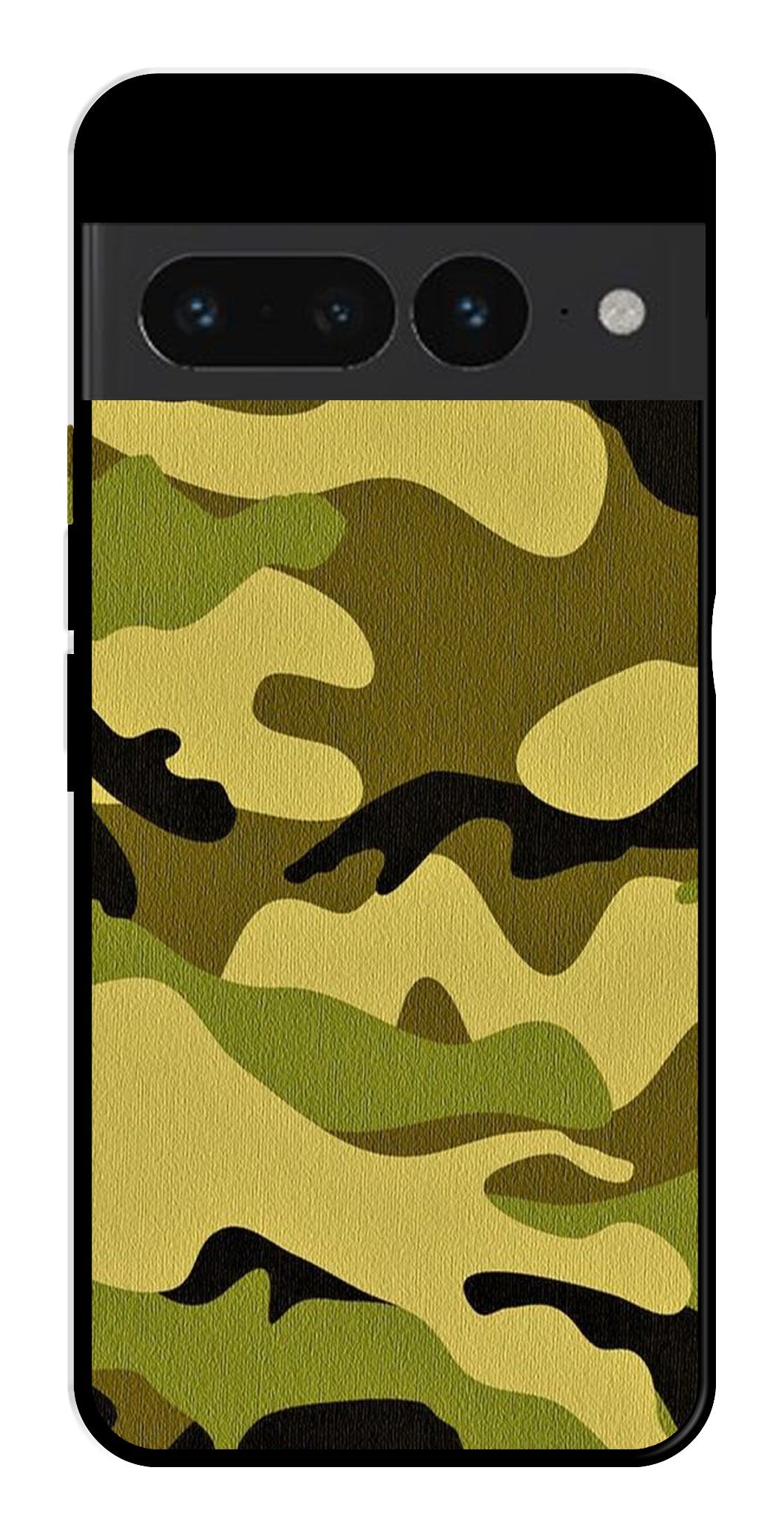 Army Pattern Metal Mobile Case for Google Pixel 7 Pro   (Design No -35)