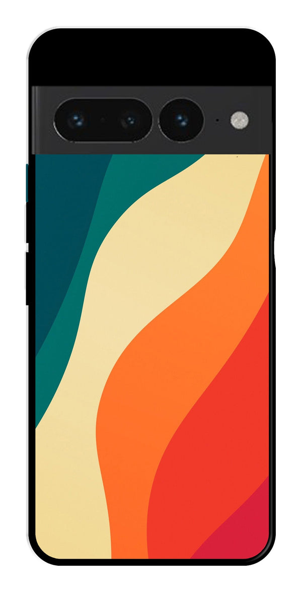 Muted Rainbow Metal Mobile Case for Google Pixel 7 Pro   (Design No -39)