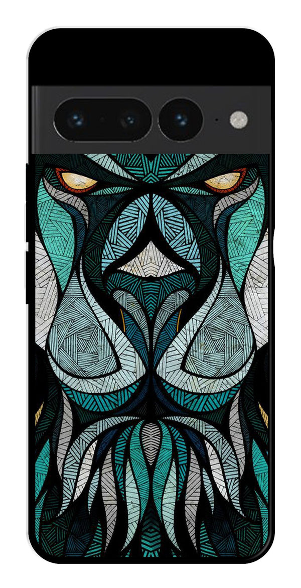 Lion Pattern Metal Mobile Case for Google Pixel 7 Pro   (Design No -40)