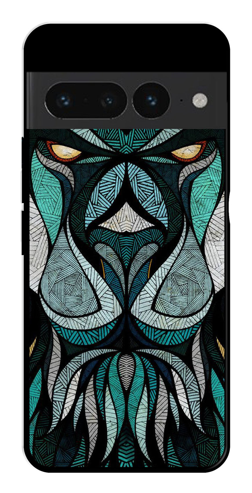 Lion Pattern Metal Mobile Case for Google Pixel 7 Pro   (Design No -40)