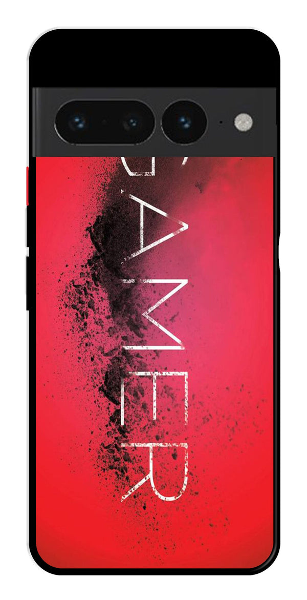 Gamer Pattern Metal Mobile Case for Google Pixel 7 Pro   (Design No -41)