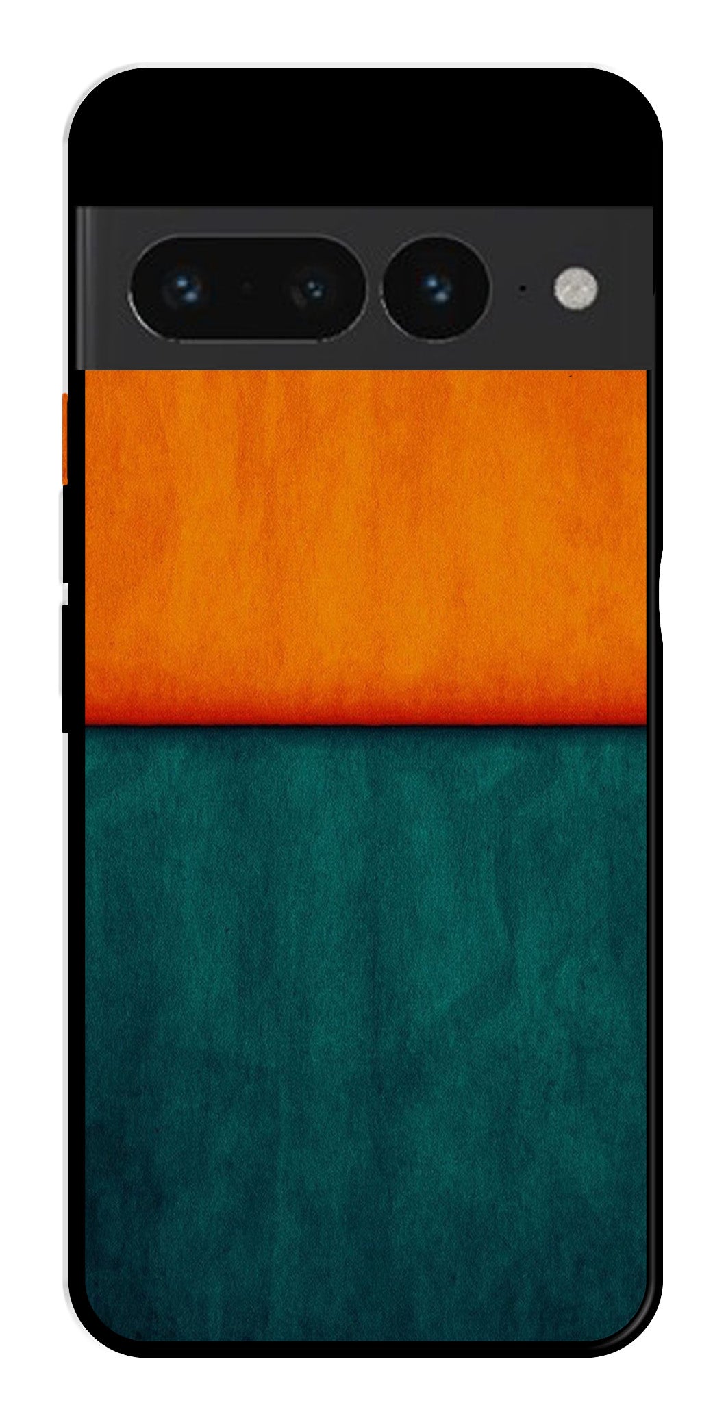 Orange Green Pattern Metal Mobile Case for Google Pixel 7 Pro   (Design No -45)