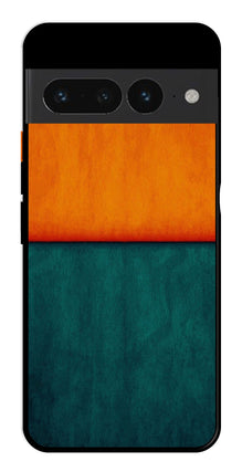 Orange Green Pattern Metal Mobile Case for Google Pixel 7 Pro