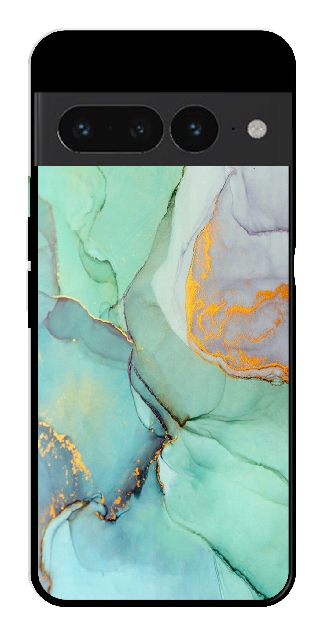 Marble Design Metal Mobile Case for Google Pixel 7 Pro   (Design No -46)