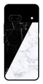 Black White Marble Design Metal Mobile Case for Google Pixel 8   (Design No -09)