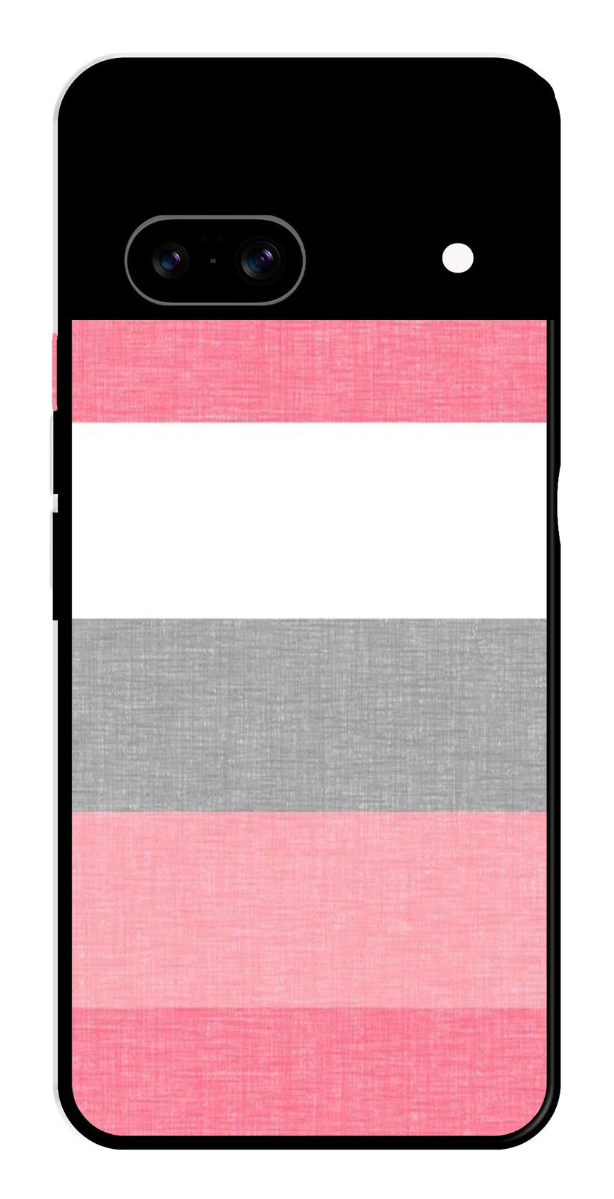 Pink Pattern Metal Mobile Case for Google Pixel 8   (Design No -23)