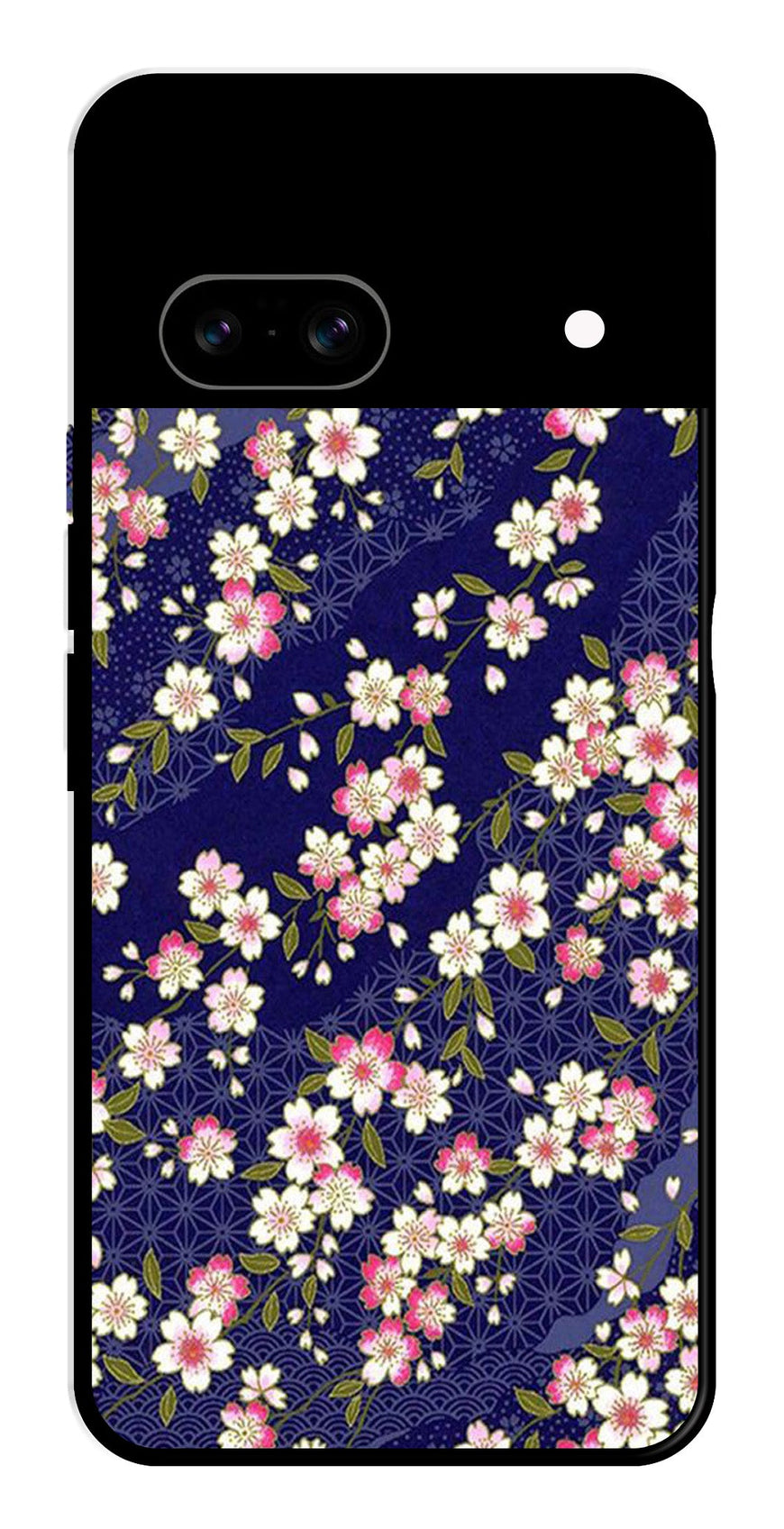 Flower Design Metal Mobile Case for Google Pixel 8   (Design No -25)