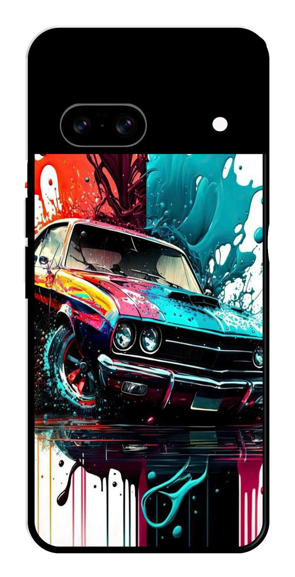 Vintage Car Metal Mobile Case for Google Pixel 8   (Design No -29)