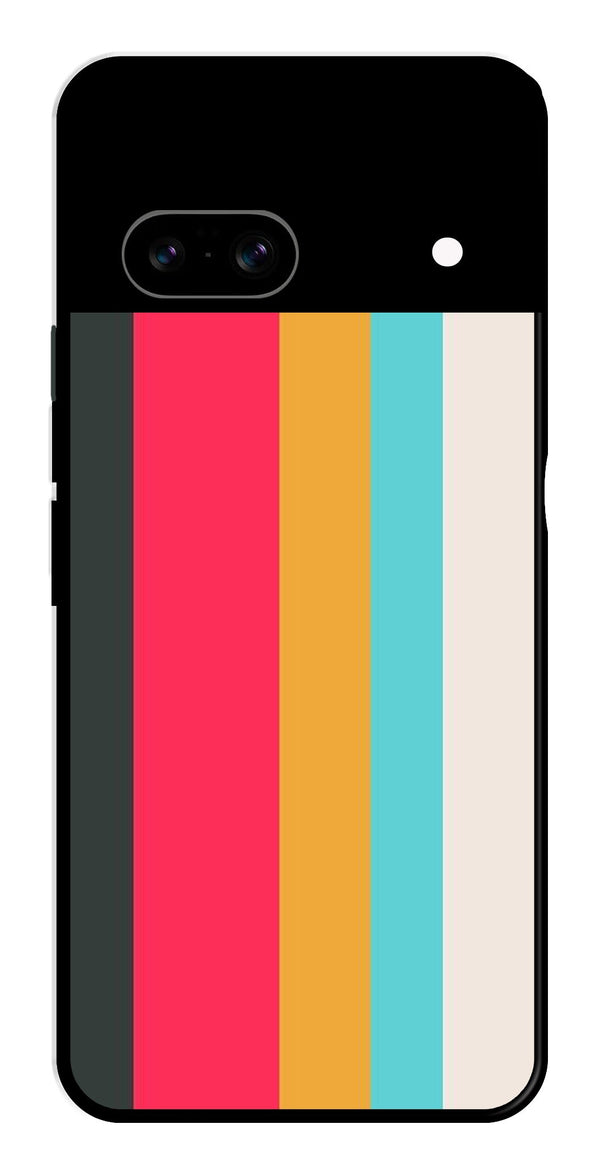 Muted Rainbow Metal Mobile Case for Google Pixel 8   (Design No -31)