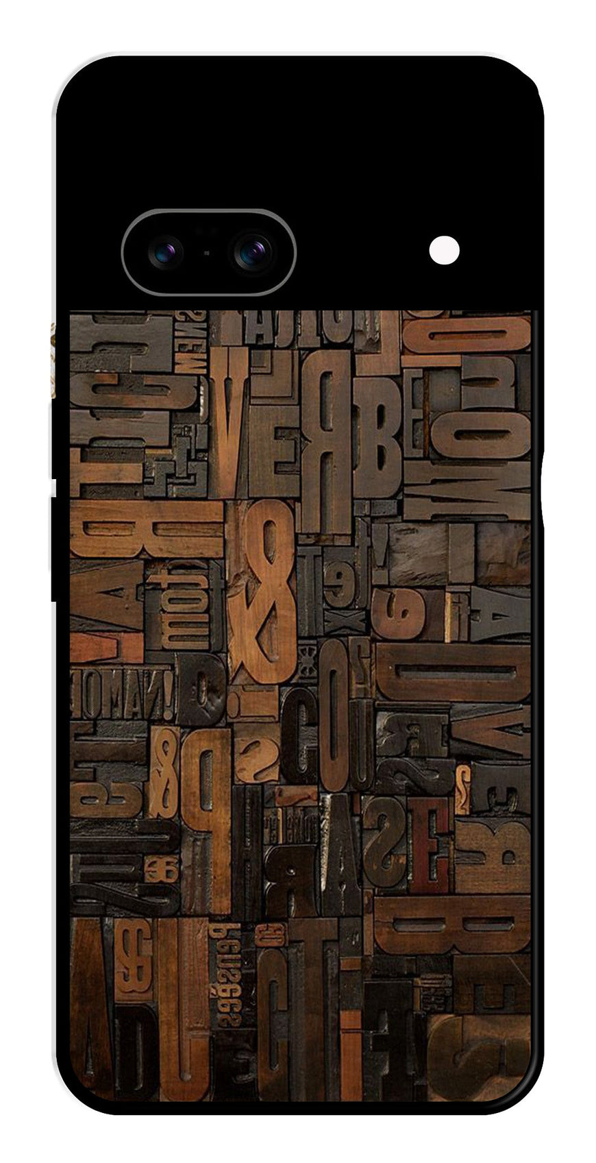 Alphabets Metal Mobile Case for Google Pixel 8   (Design No -32)