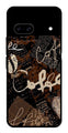 Coffee Pattern Metal Mobile Case for Google Pixel 8   (Design No -37)