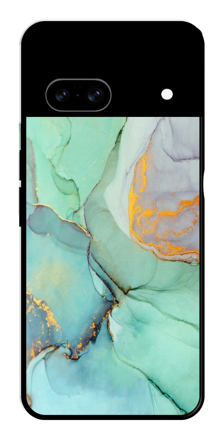 Marble Design Metal Mobile Case for Google Pixel 8   (Design No -46)