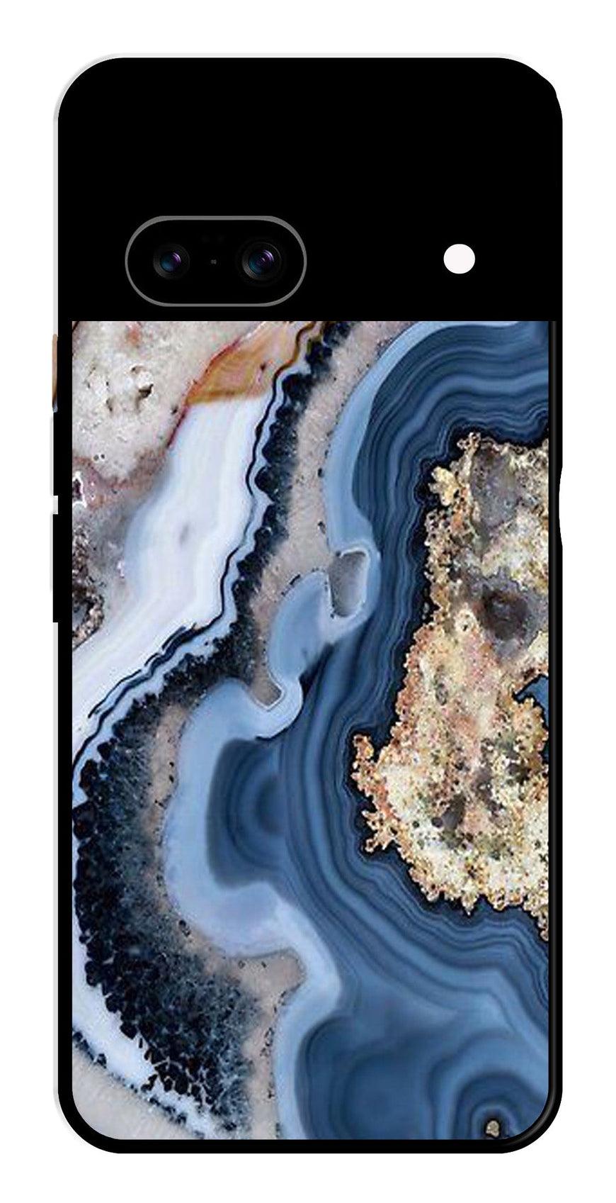 Marble Design Metal Mobile Case for Google Pixel 8   (Design No -53)