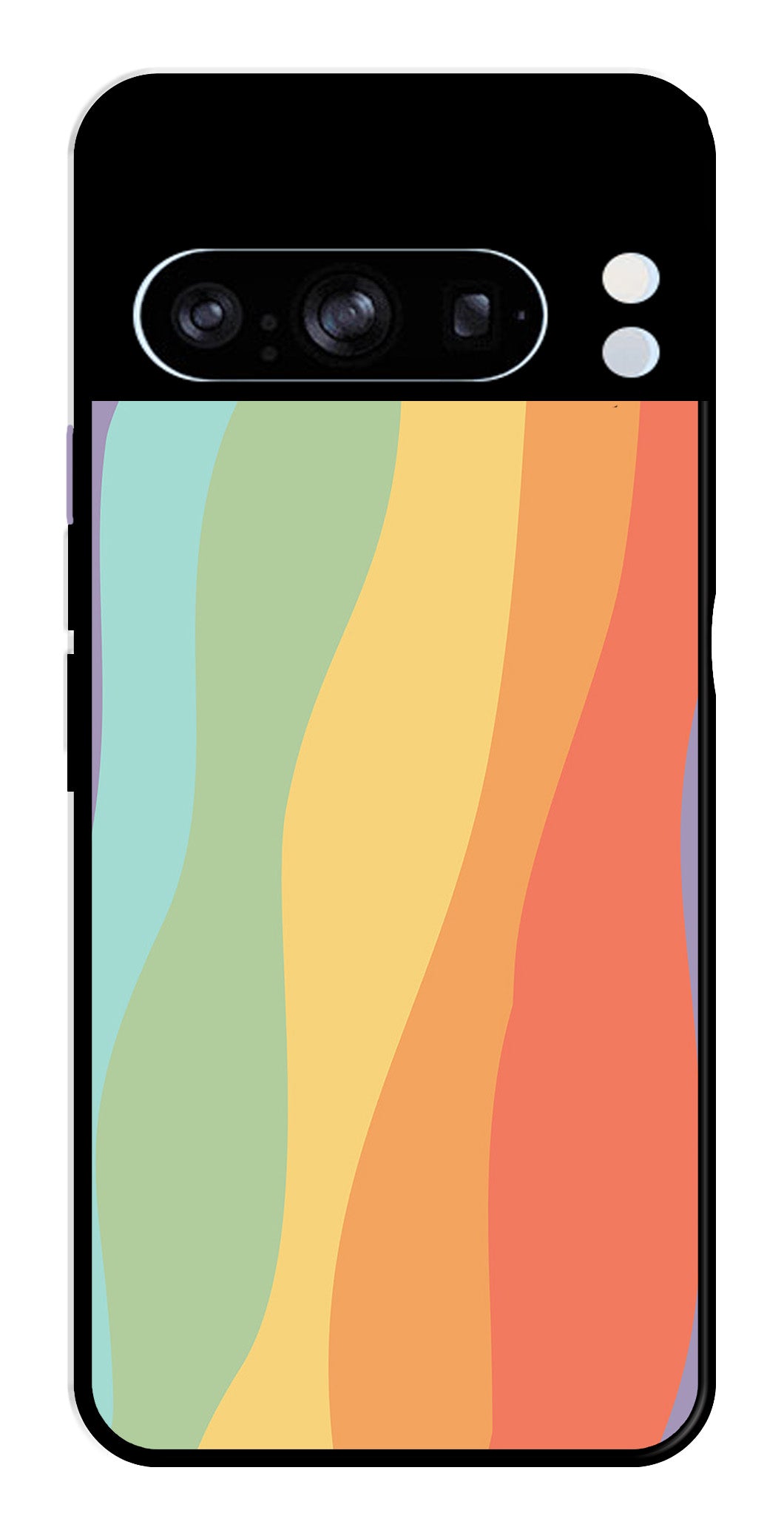 Muted Rainbow Metal Mobile Case for Google Pixel 8 Pro   (Design No -02)
