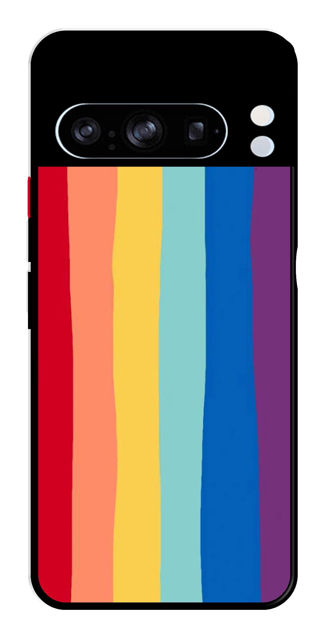 Rainbow MultiColor Metal Mobile Case for Google Pixel 8 Pro   (Design No -03)