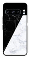 Black White Marble Design Metal Mobile Case for Google Pixel 8 Pro   (Design No -09)