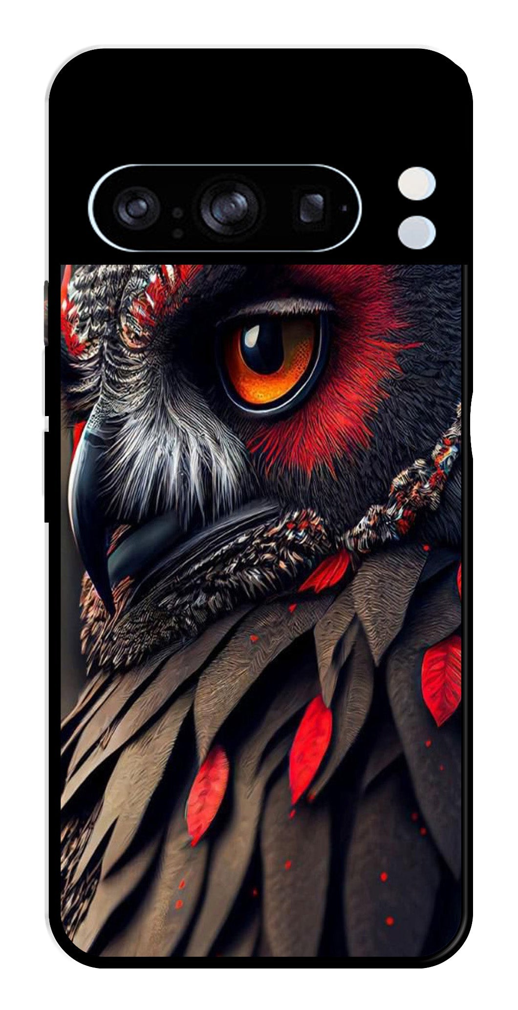 Owl Design Metal Mobile Case for Google Pixel 8 Pro   (Design No -26)