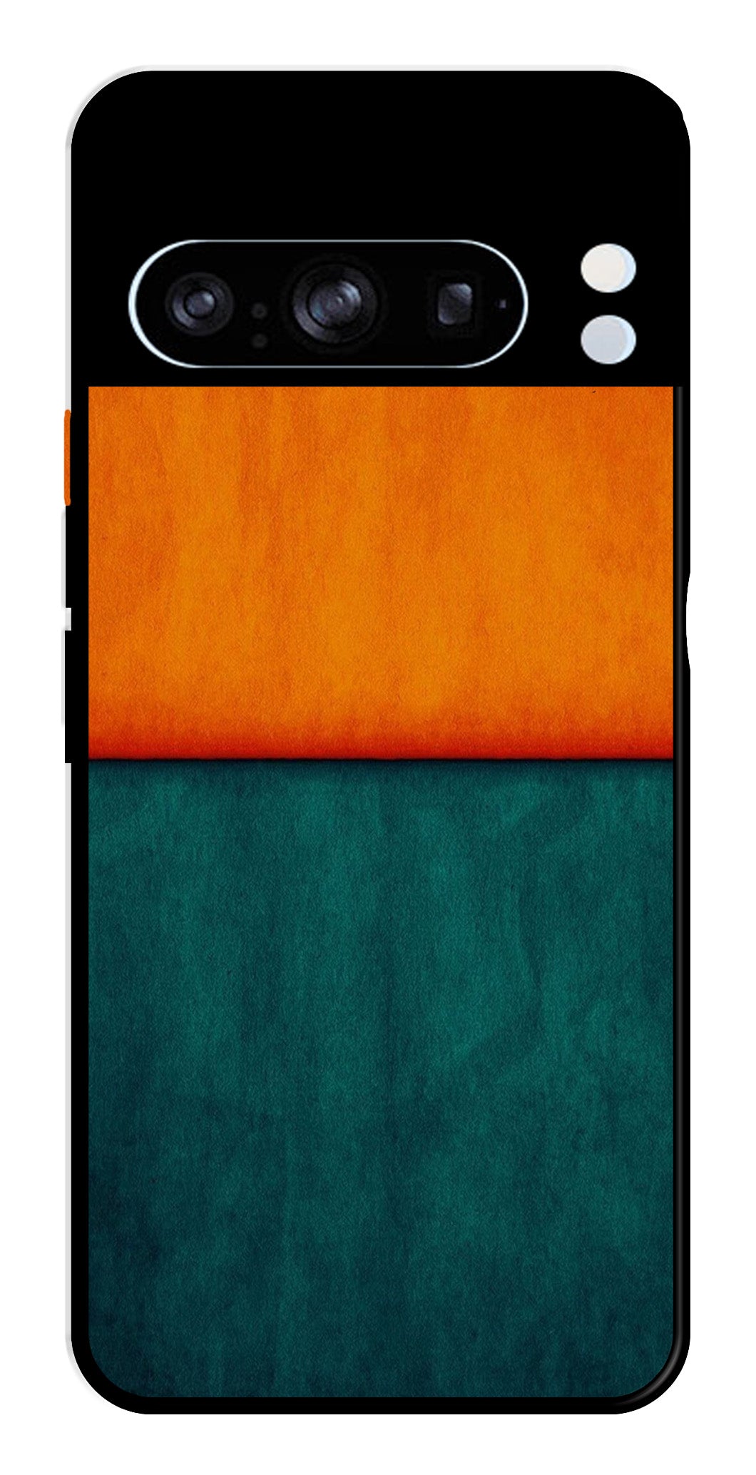 Orange Green Pattern Metal Mobile Case for Google Pixel 8 Pro   (Design No -45)