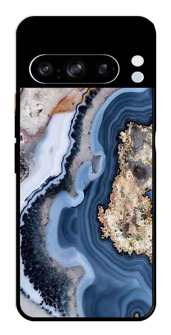 Marble Design Metal Mobile Case for Google Pixel 8 Pro   (Design No -53)