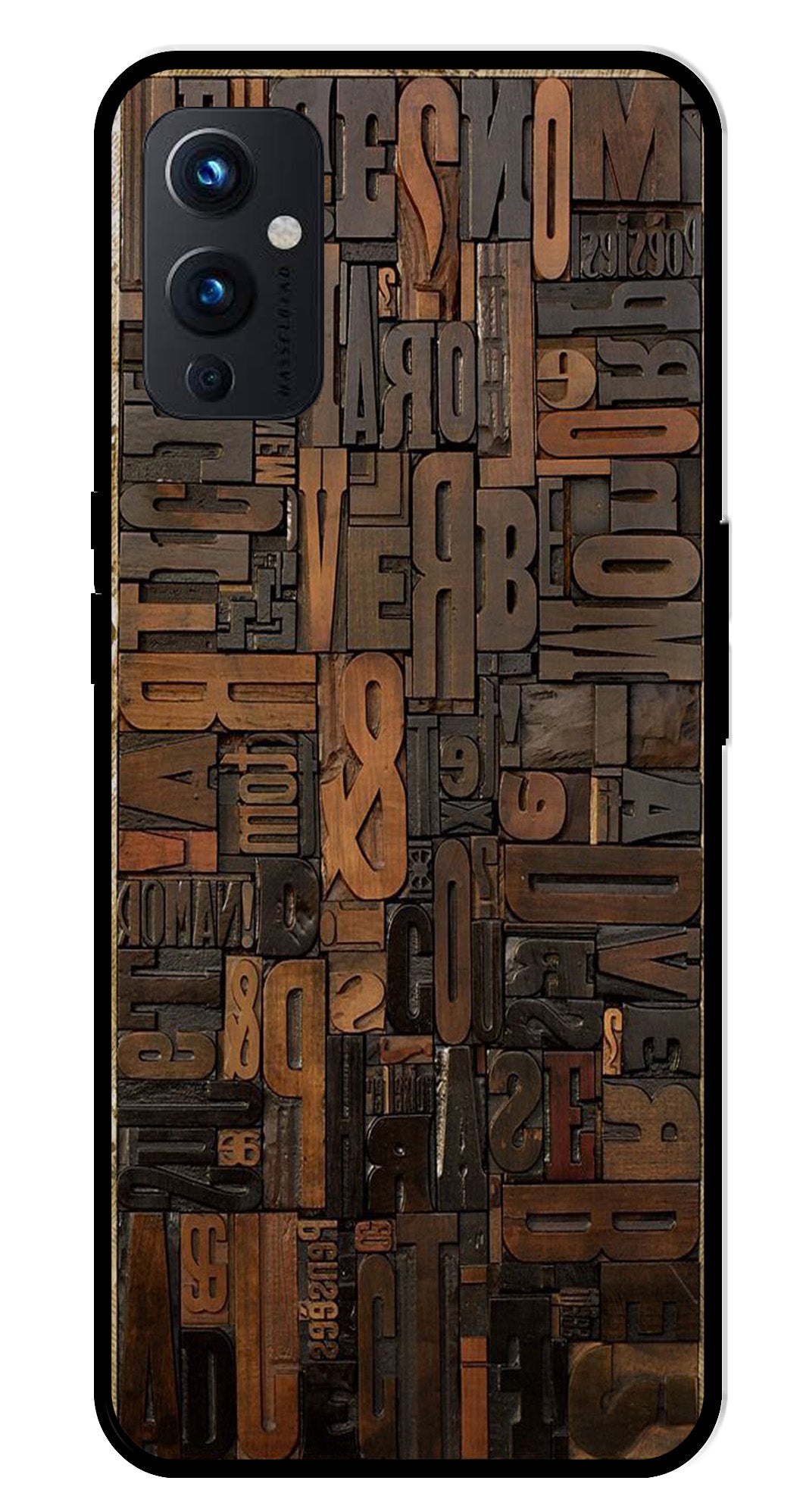 Alphabets Metal Mobile Case for OnePlus 9