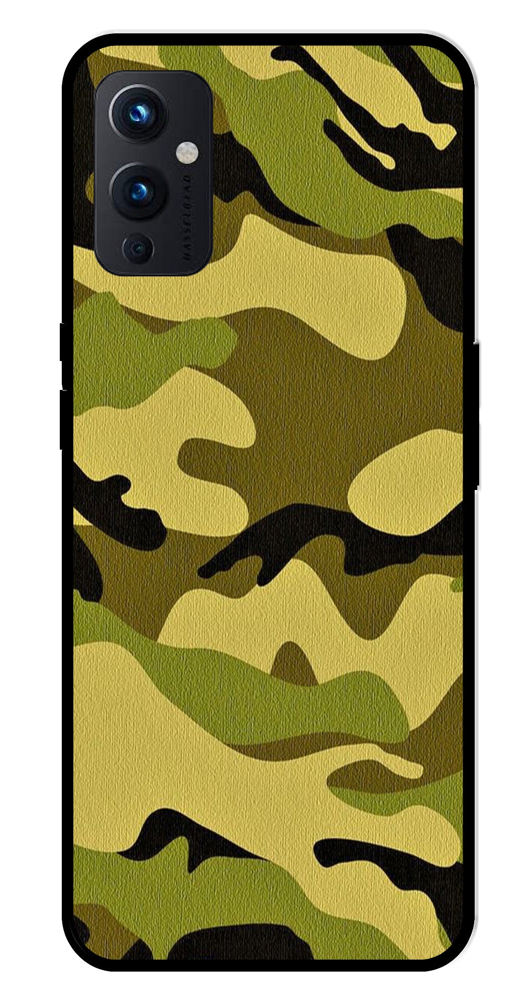 Army Pattern Metal Mobile Case for OnePlus 9
