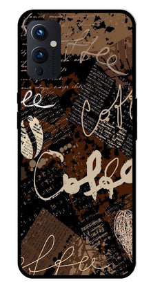 Coffee Pattern Metal Mobile Case for OnePlus 9