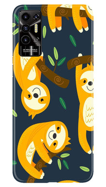 Racoon Pattern Mobile Back Case for Tecno Pova 2 (Design - 2)