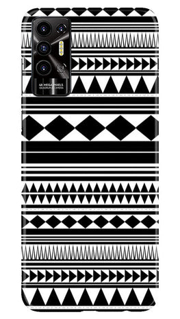 Black white Pattern Case for Tecno Pova 2