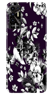 white flowers Mobile Back Case for Tecno Pova 2 (Design - 7)