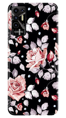 Pink rose Mobile Back Case for Tecno Pova 2 (Design - 12)