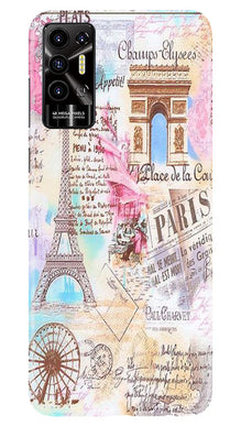 Paris Eiftel Tower Mobile Back Case for Tecno Pova 2 (Design - 54)
