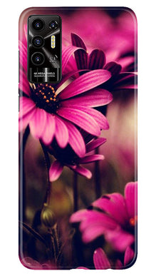 Purple Daisy Mobile Back Case for Tecno Pova 2 (Design - 65)