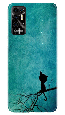 Moon cat Mobile Back Case for Tecno Pova 2 (Design - 70)
