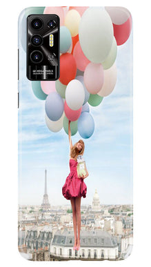 Girl with Baloon Mobile Back Case for Tecno Pova 2 (Design - 84)