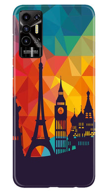 Eiffel Tower2 Mobile Back Case for Tecno Pova 2 (Design - 91)