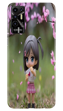 Cute Girl Mobile Back Case for Tecno Pova 2 (Design - 92)