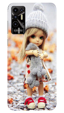 Cute Doll Mobile Back Case for Tecno Pova 2 (Design - 93)