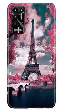 Eiffel Tower Mobile Back Case for Tecno Pova 2  (Design - 101)