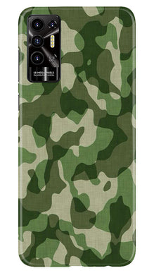 Army Camouflage Mobile Back Case for Tecno Pova 2  (Design - 106)