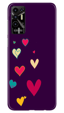 Purple Background Mobile Back Case for Tecno Pova 2  (Design - 107)