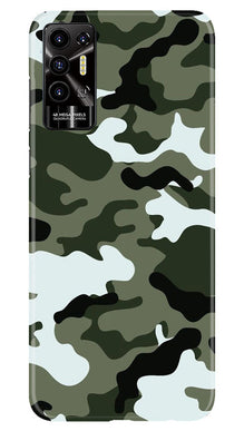 Army Camouflage Mobile Back Case for Tecno Pova 2  (Design - 108)