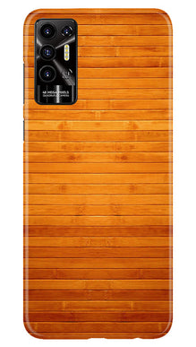 Wooden Look Mobile Back Case for Tecno Pova 2  (Design - 111)