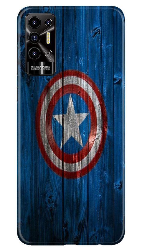 Captain America Superhero Case for Tecno Pova 2(Design - 118)