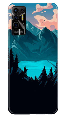Mountains Mobile Back Case for Tecno Pova 2 (Design - 155)