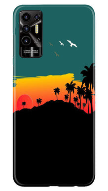 Sky Trees Mobile Back Case for Tecno Pova 2 (Design - 160)